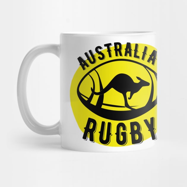 Australia Rugby - Straya Wallaby Rugby Gift for Rugby lovers who adore Australia. by yassinebd